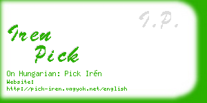 iren pick business card