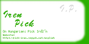 iren pick business card